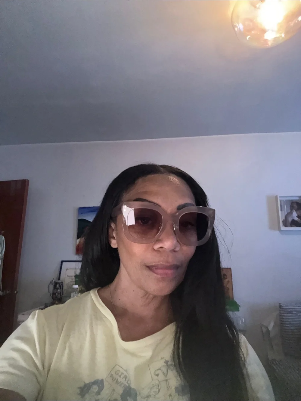 Isabel Marant Clear Frame Sunglasses with Pink Gradient Lenses